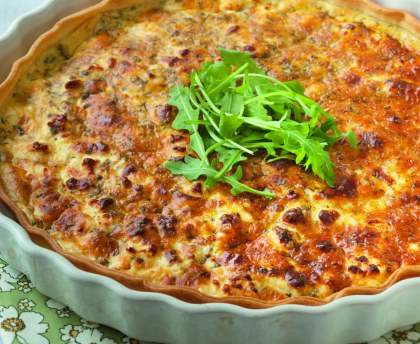 Quiche à la menthe et à la feta