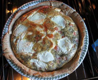 Quiche à la tomate et au chèvre