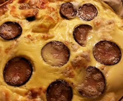 Quiche Andouille Gorgonzola