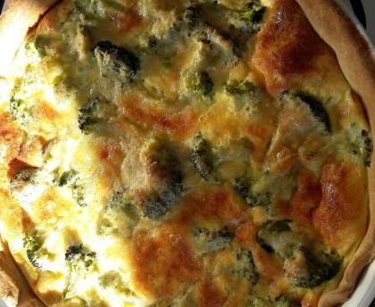 Quiche au crabe et au brocoli