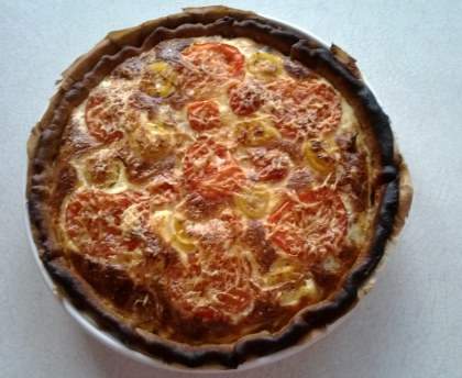 Quiche au maquereau et à la tomate