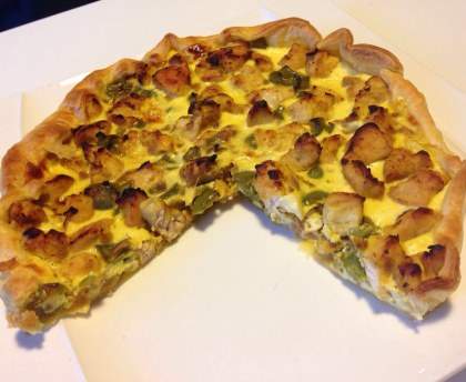 Quiche au poulet et raisin sec