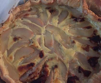 Quiche au roquefort et aux poires
