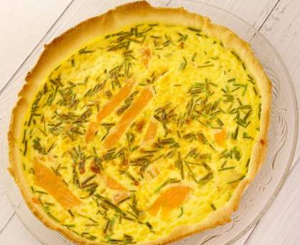 Quiche au saumon fumé