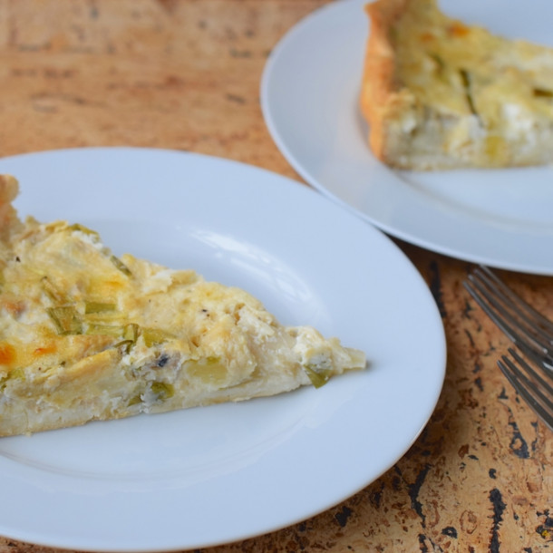 Quiche aux asperges blanches et aux lardons 