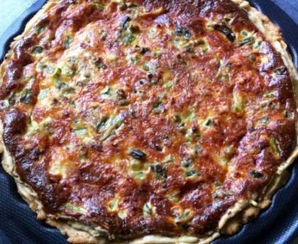 Quiche aux asperges et lardons
