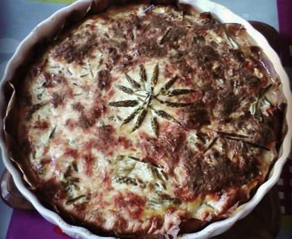 Quiche aux asperges sauvages