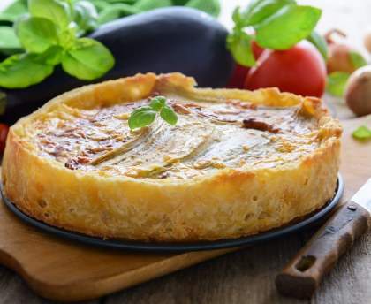 Quiche aux aubergines