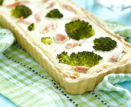 Quiche aux brocolis et au jambon