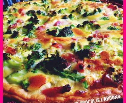 Quiche aux brocolis et lardons