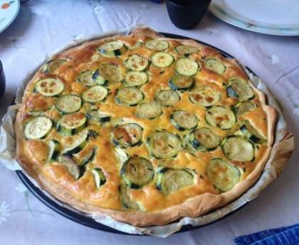 Quiche aux courgettes et chorizo