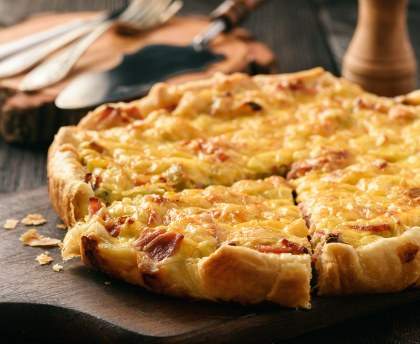 Quiche aux dés de jambon de Nanie