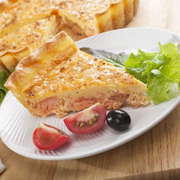 Quiche aux deux saumons et à l'aneth