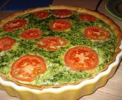 Quiche aux épinards et à la menthe