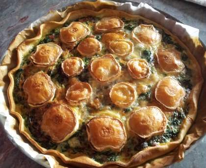 quiche aux épinards et au chèvre