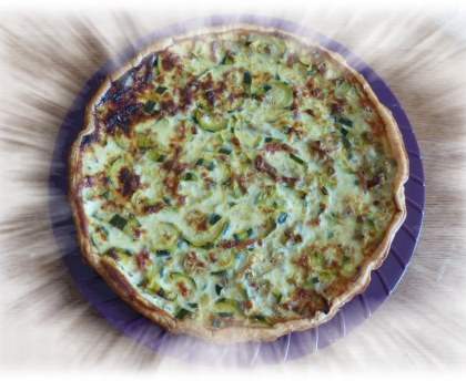 Quiche aux légumes et petit salé