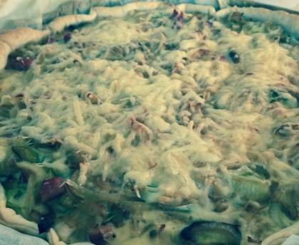 Quiche aux oignons et aux poireaux