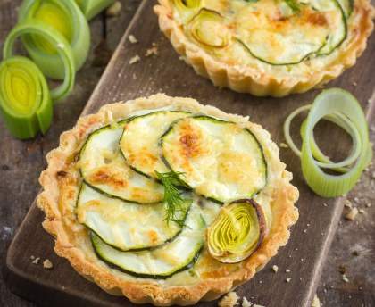 Quiche aux poireaux et aux oignons