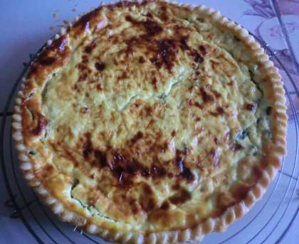 Quiche aux poireaux, lardons et ricotta