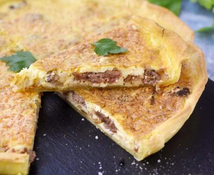 Quiche bœuf oignon gruyère