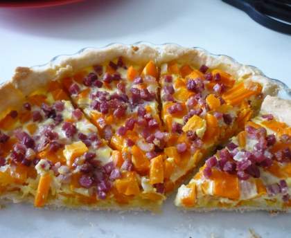 Quiche carottes lardons, pâte à tarte maison