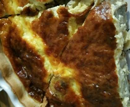 Quiche champignons, poireau, comté