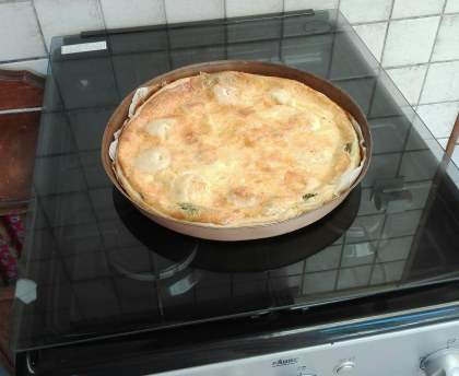 quiche chèvre et pesto