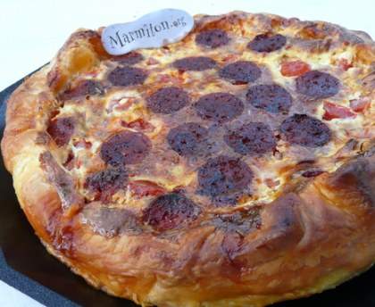 Quiche chorizo et tomates