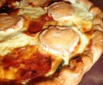 Quiche courgette, chèvre et chorizo