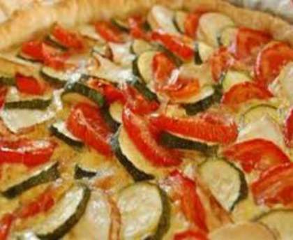 Quiche courgettes - tomates allégée