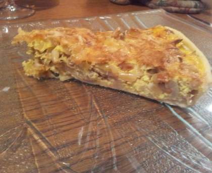Quiche facile aux poireaux et pignons de pin