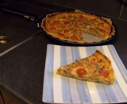 Quiche facile boeuf et juliennes de légumes