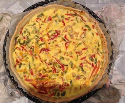 Quiche gourmande aux poivrons