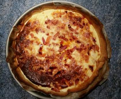 Quiche lardons chorizo emmental