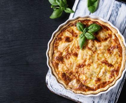 Quiche lardons gruyère