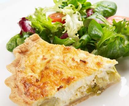 Quiche légère chèvre et poireaux