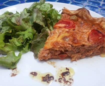 Quiche légère (sans crème) thon-tomate