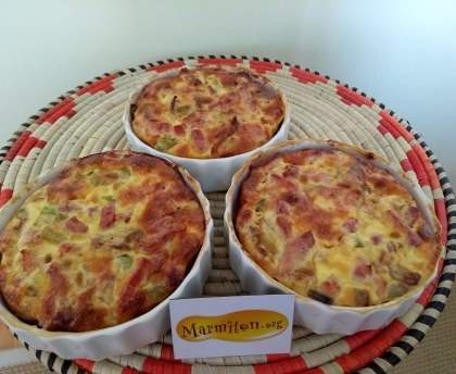 Quiche poireaux-courgette sans pâte