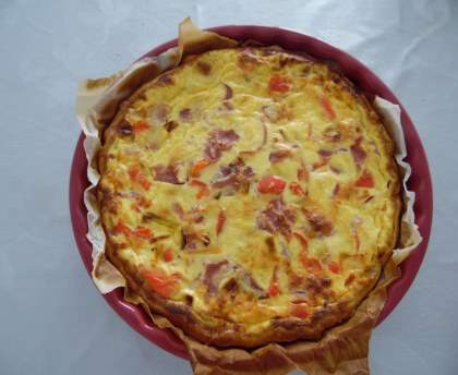 Quiche poivron poireau jambon