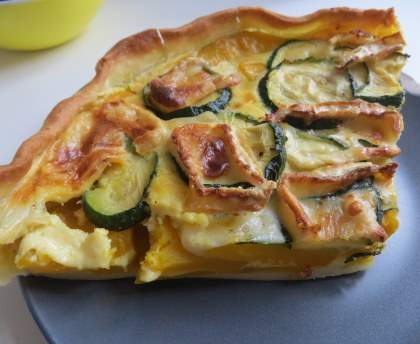 Quiche potiron courgettes chèvre