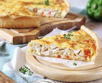 Quiche poulet poivron