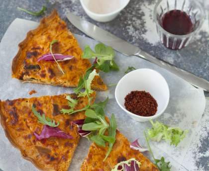 Quiche ratatouille et fromage blanc