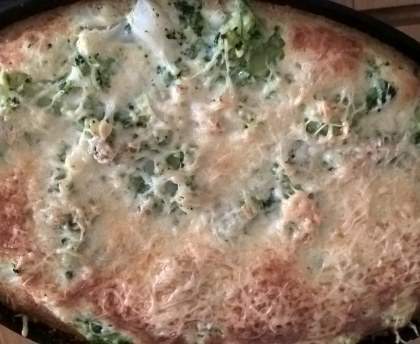 Quiche sans pâte au choux fleur et brocoli