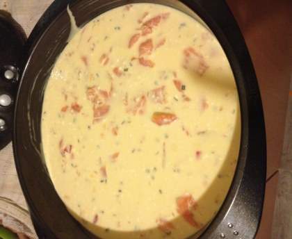 Quiche sans pâte au saumon et parmesan