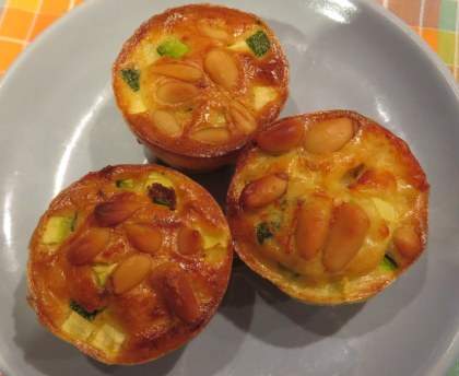 Quiche sans pâte courgette-bleu