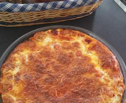 Quiche sans pâte, tomates-chorizo