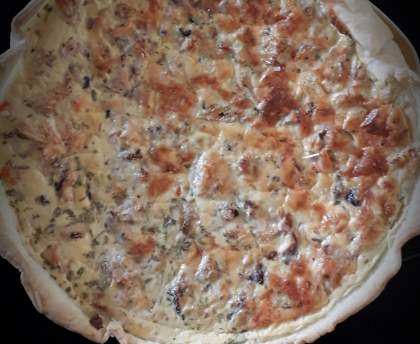Quiche saumon-crevettes