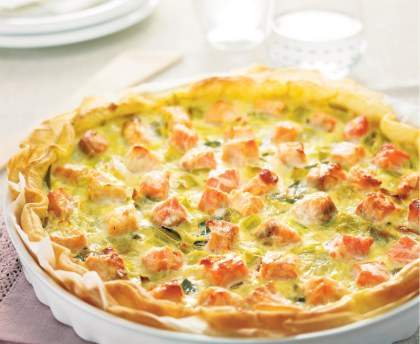 Quiche Saumon et Poireaux