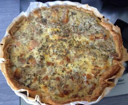 Quiche thon chèvre tomate