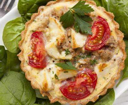 Quiche thon, tomates et mozzarella